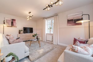 Typical living room at Barratt Homes' Scarlet View development