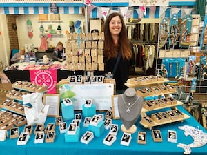 Sea glass jewellery-maker Dianne Fantucchio, of Nature’s Treasure, who will be leading one of the mini festive workshops at the Market Drayton Indoor Market Showcase on December 5.