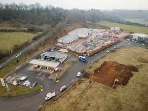 The site in Bridgnorth where there will be a new McDonalds, Dominos and a coffee store. Chartwell Business Park