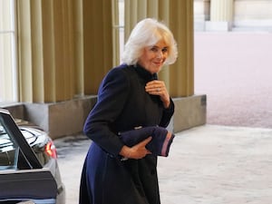 Camilla arrives at Buckingham Palace