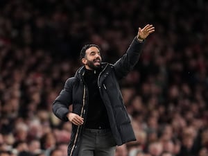 Ruben Amorim on the touchline against Arsenal