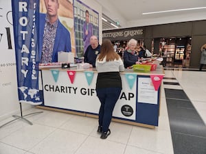 Present wrapping in Telford Town Centre