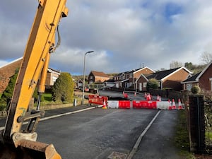 Around 30 residents of Pant, near Merthyr Tydfil, were evacuated after a huge sinkhole opened in the street. (George Thompson/PA)