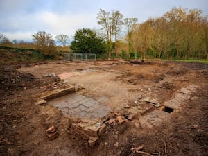 The site of old buildings at Castle Ward