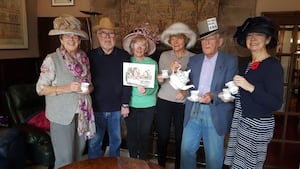 Members of of the LCSC Committee get into character as they prepare for the Mad Hatter’s Tea Party and Coffee Morning in aid of Brain Tumour Research.