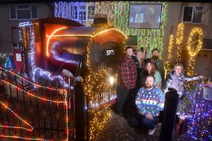 The Pickering family from Dawley have gone all out this year with their Christmas lights, which raises money for charity each year