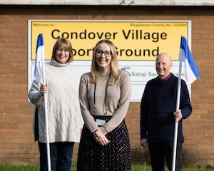 Caption for LAN24140_Condover



Libby Baines and Roger Nash from Condover Village Sports Ground with Homes Plus Neighbourhood team leader, Sarah Egerton.