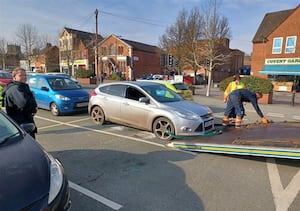 A car has been seized in Oswestry. Picture: West Mercia Police. 