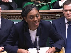 Kemi Badenoch at the despatch box at PMQs