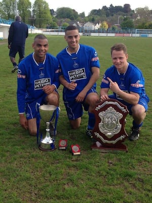 Curtis Tilt, Kristian Green and Tom Tonks during their time at Halesowen Town.