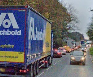 Congestion on Cannock Road, near Laney Green