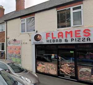 Flames Kebab & Pizza in Meole Brace, near Shrewsbury. Picture: Google