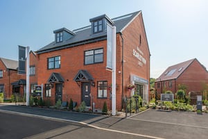 BWM - 001_Scarlet View - Street scene at Barratt Homes Shropshire development