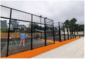 'Typical Padel Court'. Photo: David Lloyd Club/Shropshire Council planning portal