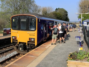 A Northern train at Edale railway station