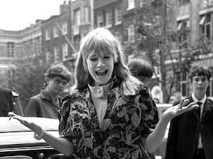 Singer Marianne Faithfull at Granada Offices in Soho