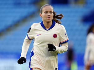 Chelsea’s Guro Reiten during the Barclays Women’s Super League match at the King Power Stadium, Leicester.