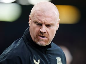 Sean Dyche frowns during Everton's loss to Bournemouth