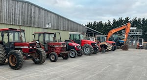 Part of the quality line-up of tractors in the sale.