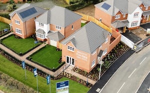 The new show homes and sales office taken from the above 