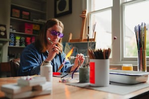 Harriet - Hand making glass jewellery in the Swan Hill Studio