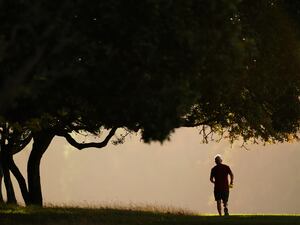 A man jogging