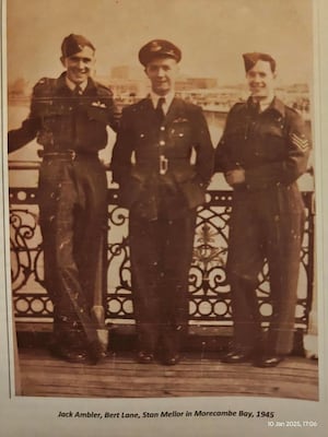 On the right is Flight Sergeant - later Squadron Leader - Stan Mellor in 1945.