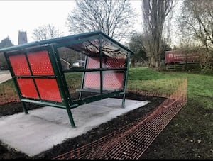 The new shelter at Market Drayton Skate Park. Picture: Jane Moore