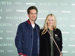 Jesse Wood and Fearne Cotton at the Macbeth at the Harold Pinter Theatre in London