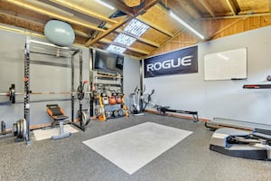 A gym at Grooms Cottage in Boreatton that has been listed for £475,000. Picture: Rightmove and Strutt & Parker.