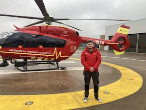 Alex Chapman, property maintenance apprentice at Midlands Air Ambulance Charity, who is doing his training through City of Wolverhampton College.