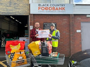 Matt Albutt, Digital Marketing Executive at Bromford and Ronnie Wheeler from Black Country Foodbank.