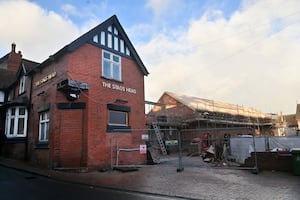 Work on the new building is progressing at the brewery