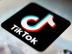 A close-up of the TikTok logo