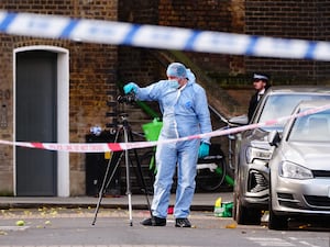 Forensic officers at the scene