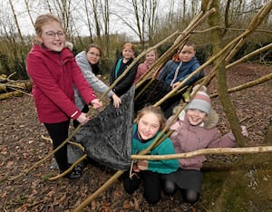 The 'forest school' at Much Wenlock Primary School. 