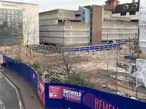 Demolition of the Riverside Shopping Centre is currently underway