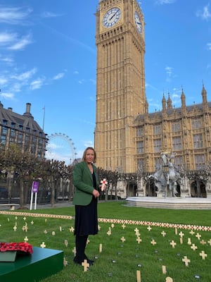 North Shropshire MP Helen Morgan visited the Parliament Constituency Garden of Remembrance. Picture: Helen Morgan