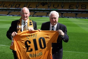 Sir Jack alongside Steve Morgan in 2007. Hayward sold the club to Morgan for £10, along with condition Morgan put £30m into the club