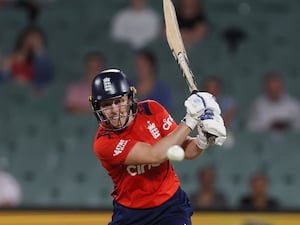 Heather Knight batting against Australia