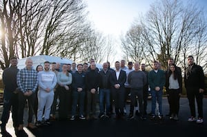 The Severn Trent mains renewal team and the new recruits.