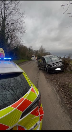  A photograph from the scene of the incident on Tuesday morning. Photo: Market Drayton and Whitchurch Police