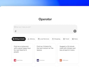 OpenAI's new AI agent, Operator, which can complete tasks on the web autonomously for users