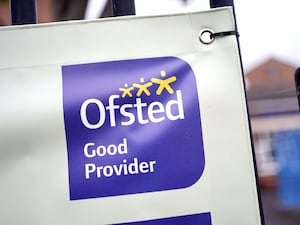 General view of a sign displaying a ‘good’ Ofsted rating