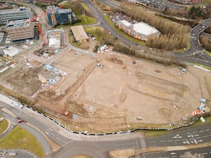 Latest pictures of the Station Quarter development in Telford. Taken January 17, 2025