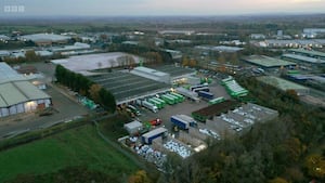 An aerial shot of AO's Telford fridge recycling plant