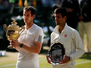 Andy Murray alongside Novak Djokovic