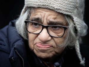 Laila Soueif, the mother of jailed British-Egyptian Alaa Abd El-Fattah, 43, who has been detained in Egypt since September 29 2019, and in December 2021 was sentenced to five years in prison after being accused of spreading false news, reads a statement outside Downing Street in London