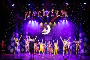 The cast of "Nativity The Musical" Sparkle and Shine on the Wolverhampton Grand Theatre stage!