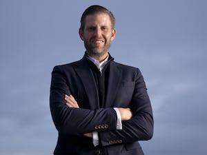 Eric Trump at Trump International Golf Links near Balmedie, Aberdeenshire. (Jane Barlow/PA)